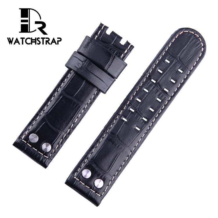 Hamilton Khaki Aviation Replacement Leather strap rivet 22mm watch band for sale