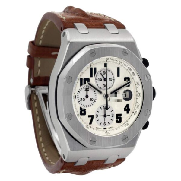 Replacement brown America Alligator watchband compitable for the Audemars Piguet Royal Oak Mens Watch 42mm
