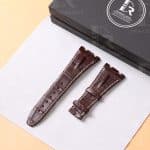 Audemars Piguet Millenary chronograph Brown alligator leather watch band strap (4)