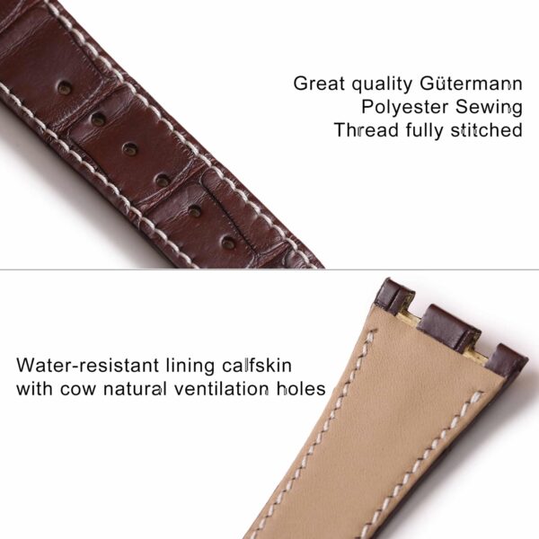 Custom best quality High-end replacement brown America Alligator Crocodile audemars piguet leather strap and watch band compitable for the Audemars Piguet Royal Oak Mens luxury watches 42mm watchband online for sale with multi colors and sizes at a low price