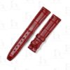 Buy custom IWC Portofino Red leather watchbands 18mm 20mm handmade for sale Buy custom IWC Portofino Red leather watchbands 18mm 20mm handmade for sale