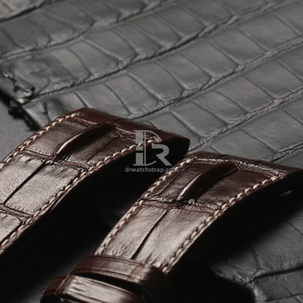 Custom Brown Alligator leather watch strap replacement for Audemars Piguet royal oak 26mm 28mm 30mm band (3)