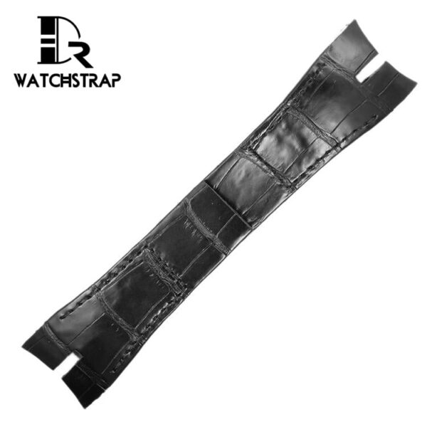 Replacement Roger Dubuis Excalibur strap black leather band 26mm