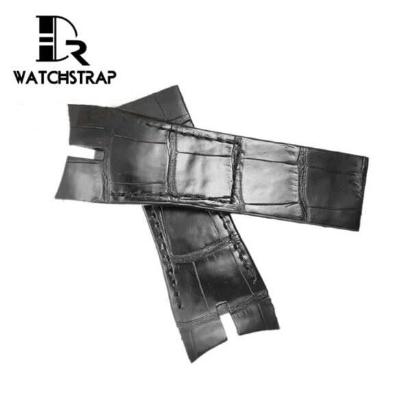 Replacement Roger Dubuis Excalibur strap black leather band 26mm