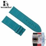 Custom handmade black alligator watch bands for Franck Muller Conquistador 9900 SC DT GPG strap