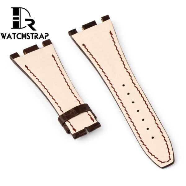 Replacement-brown-alligator-leather-watch-band-strap-bracelet-fit-for-the-Audemars-Piguet-Royal-Oak-Mens-Watch-42mm