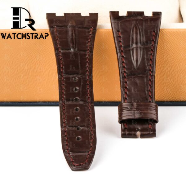 Replacement-brown-alligator-leather-watch-band-strap-bracelet-fit-for-the-Audemars-Piguet-Royal-Oak-Mens-Watch-42mm