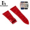 Replacement-Red-Leather-Watch-Band-Strap-Fit-For-Franck-Muller-Master-Square-6000K ST DT