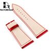 Replacement Red Leather Watch Band Strap Fit For Franck Muller Master Square 6000K ST DT - hand-made-stitch