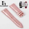 Pink America Alligator leather watch band strap fot Franck Muller CASABLANCA 8880 color dreams wristwatch
