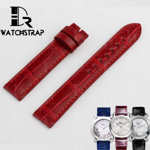 1603962709-Chopard-watches-happy-sport-diamond-30mm-red-alligator-leather-strap-band-watch (48) replacement red alligator leather strap band 18mm 15mm for Chopard watch happy sport diamond 30mm