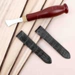 Cartier Santos 100 pearl blue alligator strap