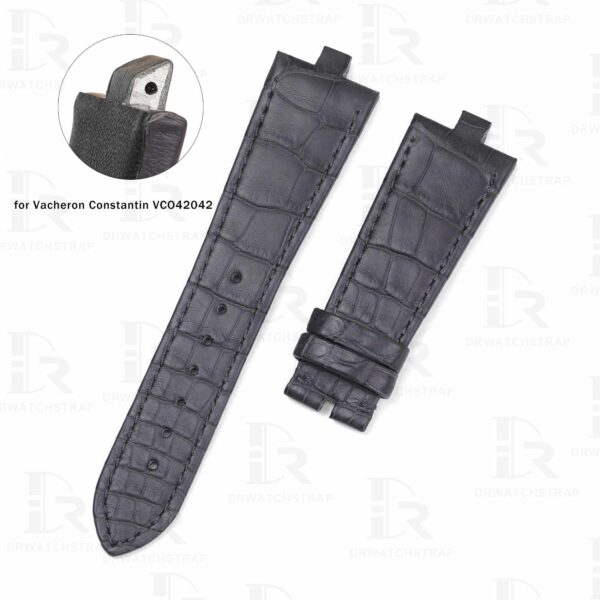 Buy Custom Vacheron Constantin VCO42042 Grey leather 23mm strap handcrafted for sale (2)