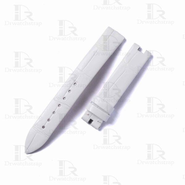 Buy custom Breguet Reine de Naples White leather watchbands 14mm 16mm Ladies watch replacement for sale