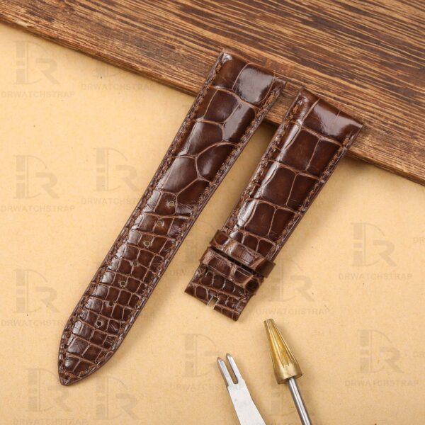 Buy custom Franck Muller Casablanca 8880 High gloss Brown leather watch strap 22mm handmade for sale (2)