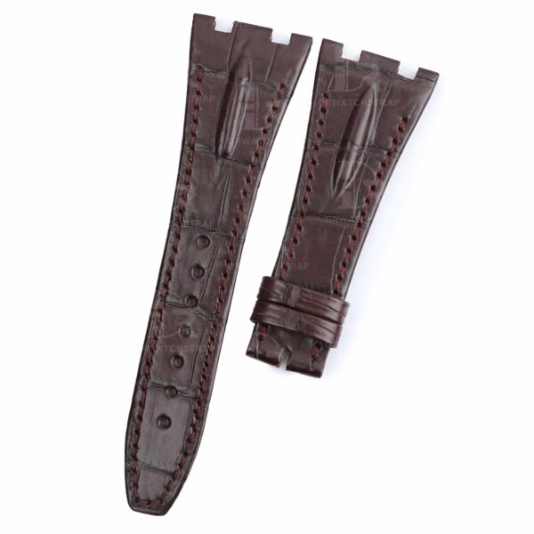 Custom handmade brown alligator replacement watchband fit for Audemars Piguet Royal Oak Mens Watch straps