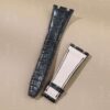 Custom handmade black alligator replacement watch bands fit for Audemars Piguet Royal Oak Mens Watch strap Custom handmade black alligator replacement watch bands fit for Audemars Piguet Royal Oak Mens Watch strap