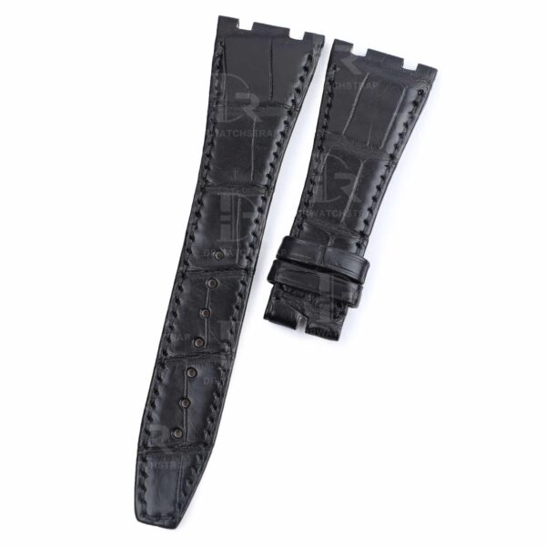 Custom handmade black alligator replacement watch band fit for Audemars Piguet Royal Oak Mens Watch straps Custom handmade black alligator replacement watch band fit for Audemars Piguet Royal Oak Mens Watch straps
