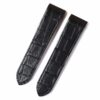 Custom black alligator leather watch bands for Cartier Santos 100 strap