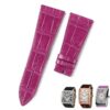 Custom handmade best quality grade A American crocodile 26mm Pink leather alligator strap and watch band replacement fit for Franck Muller Master Square 6000 h SC DT luxury watches online - High-end leather straps 100% hand stitched for sale