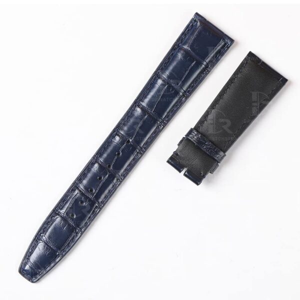 Best quality genuine blue alligator replacement blue leather strap and watch band for IWC Portofino Portugieser Chronograph watches online for sale at a low price - Custom OEM watchbands