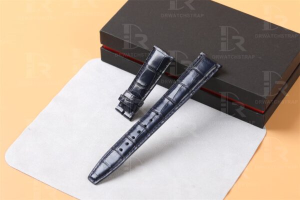 Best quality genuine blue alligator replacement blue leather strap and watch band for IWC Portofino Portugieser Chronograph watches online for sale at a low price - Custom OEM watchbands