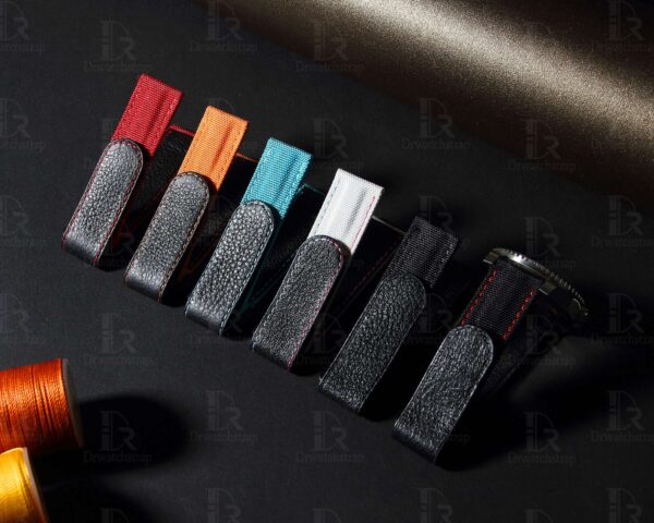 Rolex Velcro watch strap replacement 20mm canvas black blue green yellow red orange watch bands for Rolex Omega Patek Philippe Blancpain sailcloth Canvas nylon straps online