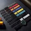 Best quality 20mm Rolex Velcro watch strap replacement canvas black blue green yellow red orange watchbands for Rolex Omega Patek Philippe Blancpain sailcloth Canvas nylon strap online
