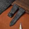 Replacement Black Leather Watch Band Straps Fit For Franck Muller Master Square 6000K ST DT (1)