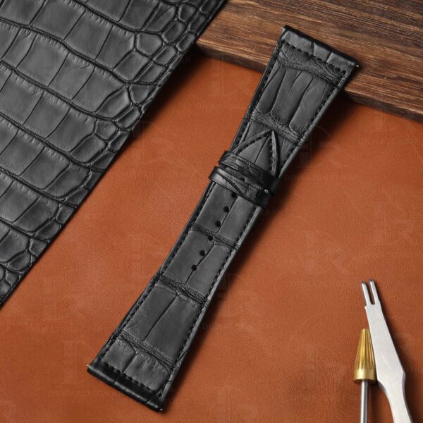 Replacement Black Leather Watchband Straps Fit For Franck Muller Master Square 6000K ST DT (2)