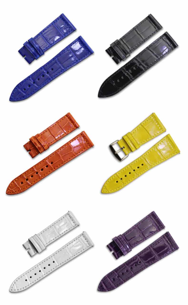 Replacement leather strap for Franck Muller Long Island watch band