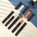custom velcro watch band for Hublot Big Bang 601 green canvas nylon replacement strap