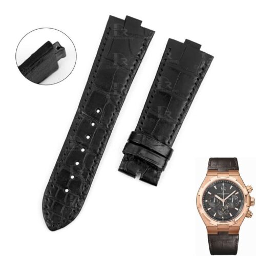 Vacheron Constantin Overseas Chronograph 4915 0000R-9338 replacement black leather watch band aftermarket OEM strap (1)