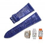 Buy custom Franck Muller Long Green leather watchband 22mm 24mm 26mm strap for sale (2)