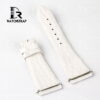 Buy Replacement White leather band strap America Alligator fit for Corum Ti-Bridge Lady watch