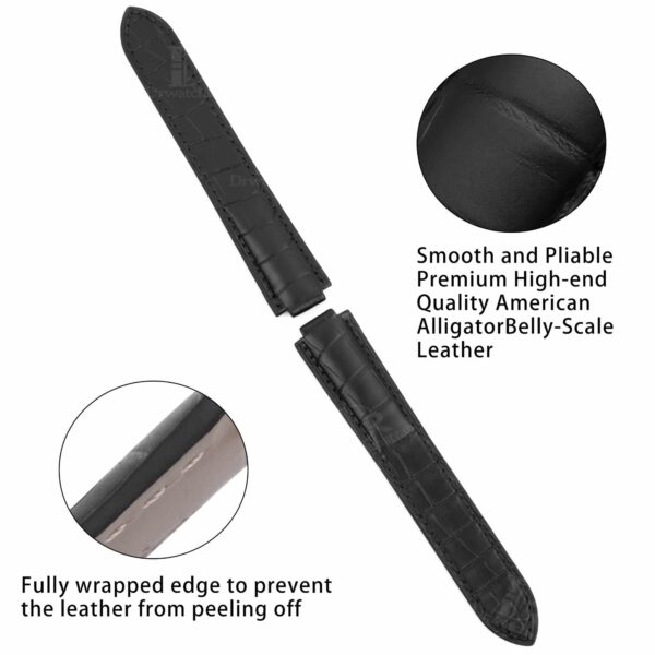 Replacement Cartier Ballon Bleu leather strap black replacement black blue pink brown watch bands for Cartier Ballon Bleu watches 33mm 36mm 42mm 43mm best quality straps online for sale