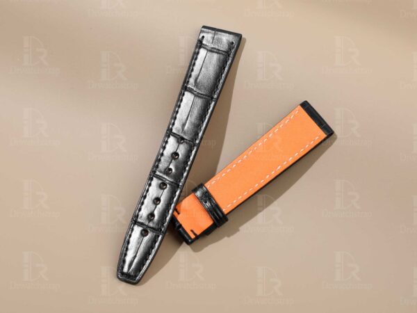 Best quality Grade A alligator Belly-scale brown 18mm 20mm 21mm leather Santoni IWC watch strap and watch band replacement for IWC Portofino / Pilot's watch at a low price - Shop handcrafted OEM watch bands online