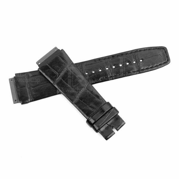 Best quality genuine custom black Richard Mille RM leather strap replacement and watch band for RM 005 007 010 011 016 030 035 055 067 67-02 and more for sale - Shop OEM aftermarket watch bands at a discount price