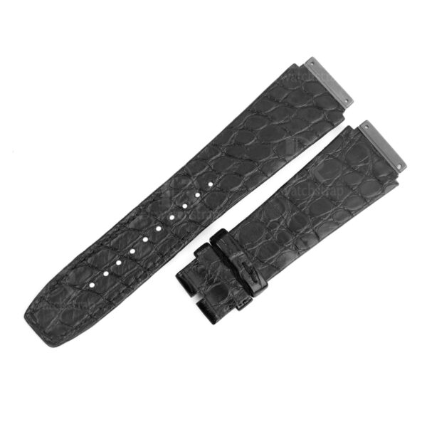 Best quality genuine custom black Richard Mille RM leather strap replacement and watch band for RM 005 007 010 011 016 030 035 055 067 67-02 and more for sale - Shop OEM aftermarket watch bands at a discount price