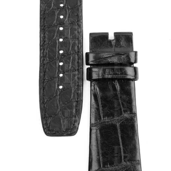 Best quality genuine custom black Richard Mille RM leather strap replacement and watch band for RM 005 007 010 011 016 030 035 055 067 67-02 and more for sale - Shop OEM aftermarket watch bands at a discount price
