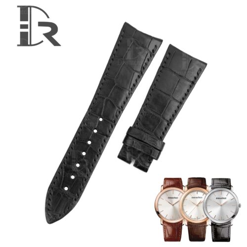 1619766256-Replacement-black-leather-strap-Audemars-Piguet-Curved-end-link-extra-thin-Jules (1) Custom alligator crocodile curved end links Audemars Piguet leather strap replacement Black Blue Brown White Orange Rose Gold bands with multi colors and sizes online for sale 20mm 22mm 24mm