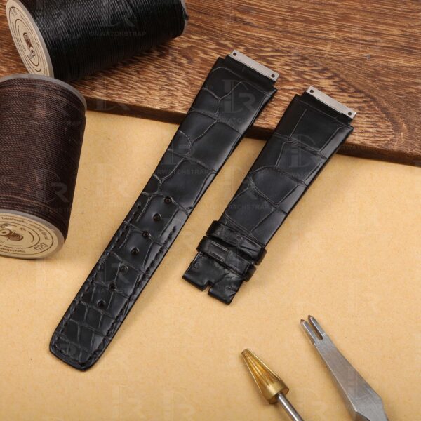Best quality genuine custom black Richard Mille RM leather strap replacement and straps for RM 005 007 010 011 016 030 035 055 067 67-02 and more for sale - Shop OEM aftermarket watch bands