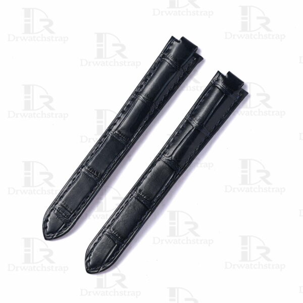 Buy custom Cartier Ballon Bleu Black leather strap 14mm 16mm 18mm 20mm 22mm replacement for sale
