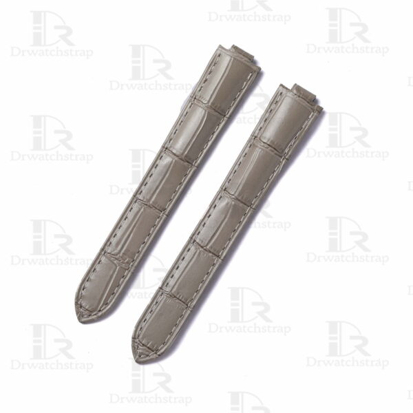 Buy custom Cartier Ballon Bleu Grey leather watch strap 14mm 16mm 18mm 20mm 22mm replacement for sale