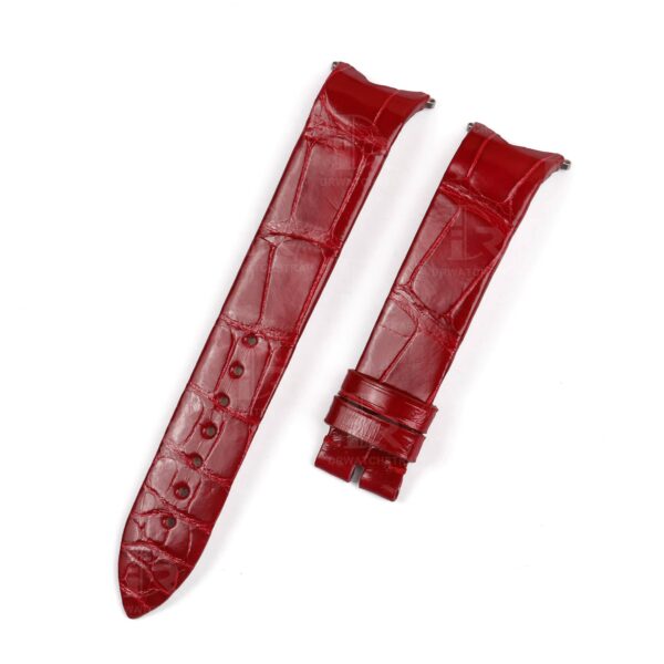 Buy custom Piaget Limelight Gala watch straps Red Alligator leather watch band for sale stitchless