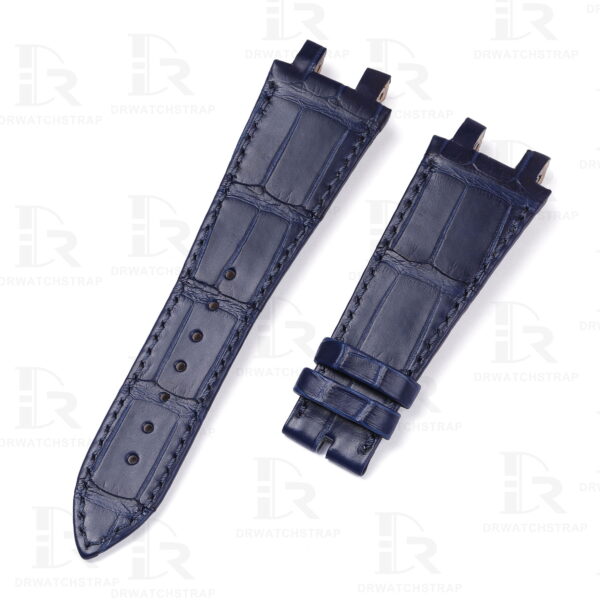 Buy custom Ulysse Nardin Executive Blue leather watch straps 30mm handmade for sale (1)