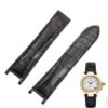 Custom genuine best quality OEM alligator black leather strap and watch band replacement with single-folded for Cartier Pasha de men's and women's luxury watches - Shop the handmade crocodile grade A material watch straps & watchbands from DR Watchstrap online at a low price