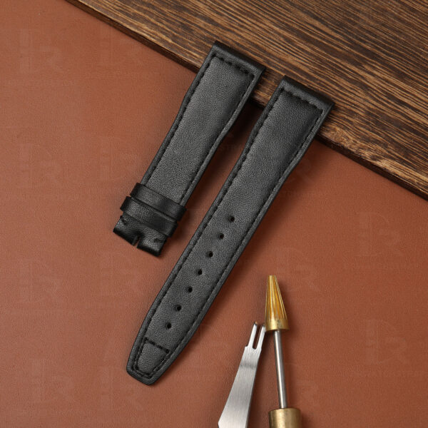 Custom Black replacement leather watch strap replacement for IWC Pilot Mark XVIII Chronograph