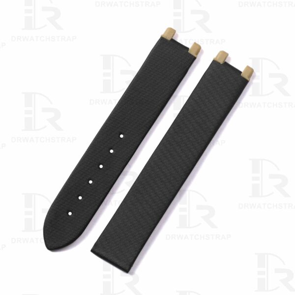 Custom Black satin ribbon watch band fit for omega de ville ladymatic