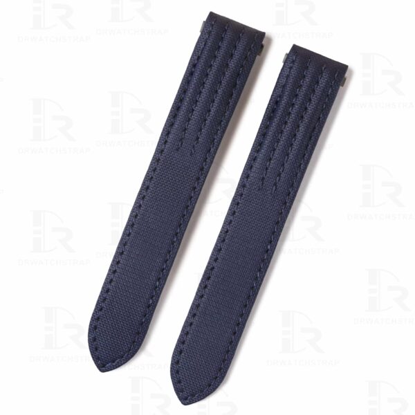 Custom handmade replacement dark blue leather strap for Cartier Roadster watch band 20mm 19mm